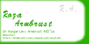 roza armbrust business card